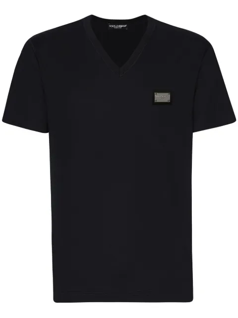Dolce & Gabbana logo-tag V-neck T-shirt