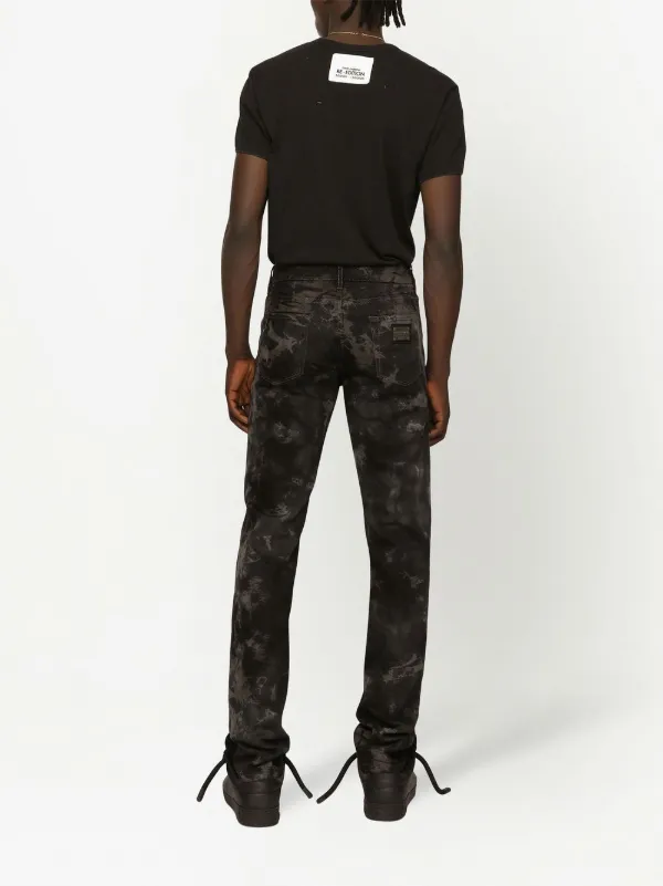 Dolce & Gabbana ロゴパッチ VネックTシャツ | ブラック