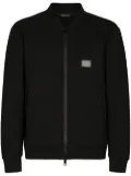 Dolce & Gabbana logo-tag piqué track jacket - Black