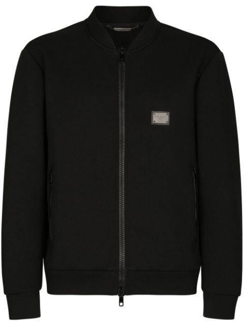 Dolce & Gabbana logo-tag piqué track jacket