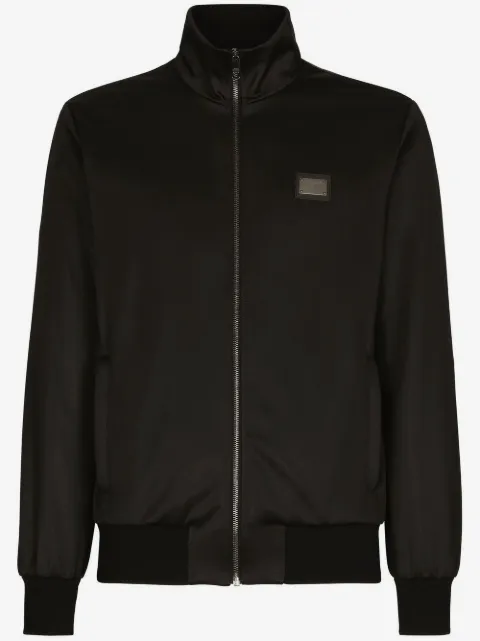 Dolce & Gabbana logo-tag zip-up sweatshirt