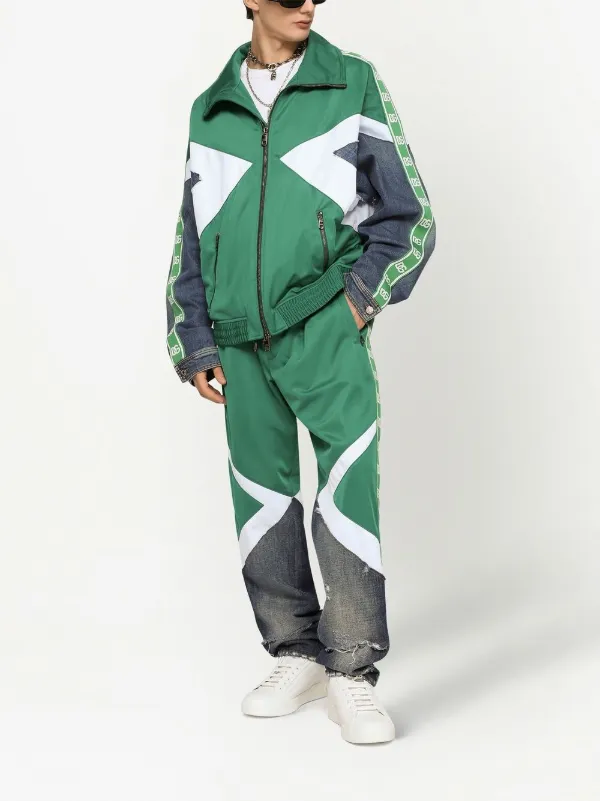 Dolce & Gabbana Patchwork Bomber Jacket | Green | FARFETCH