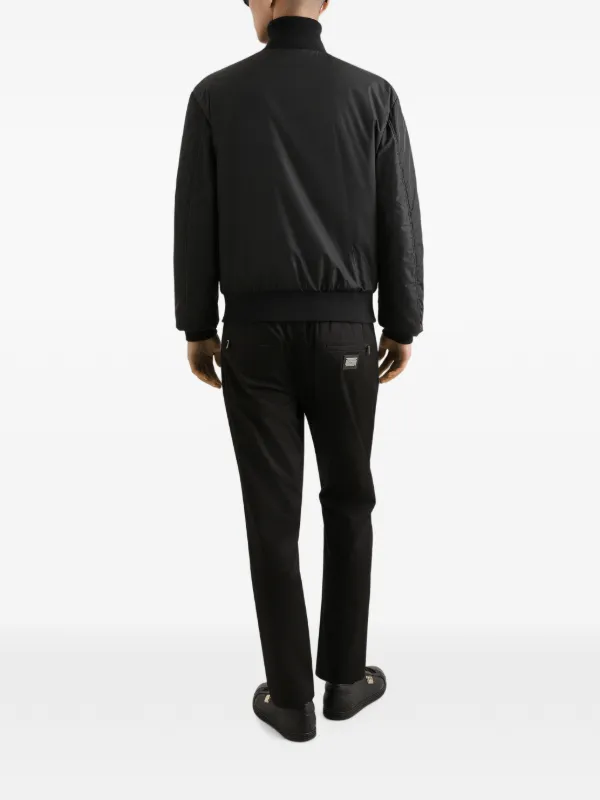 Dolce & Gabbana logo-tag Track Jacket | Black | FARFETCH