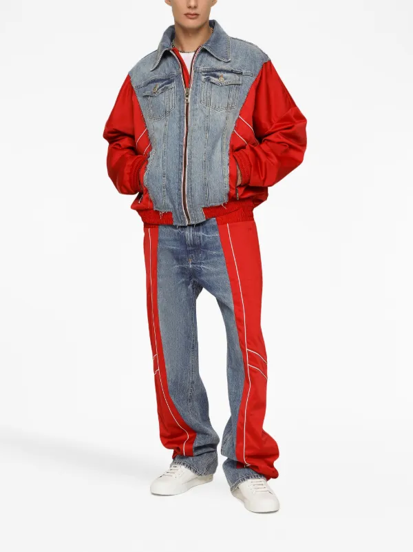 Dolce & Gabbana distressed-effect Panelled Denim Jacket | Blue