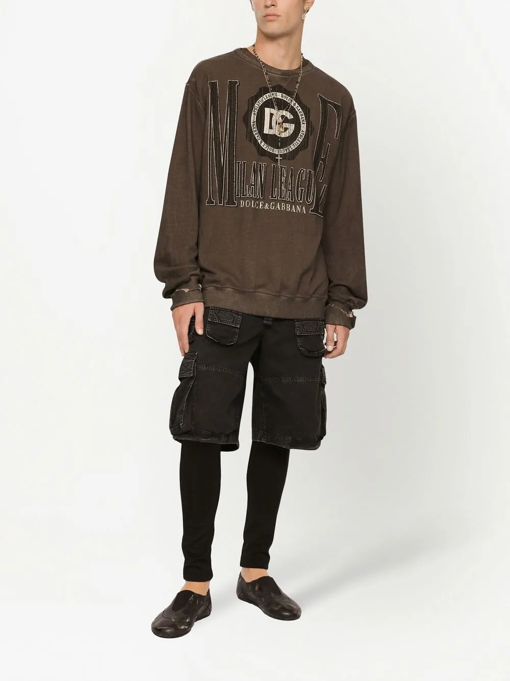 Dolce & Gabbana Multicolor Print Hooded Sweatshirt Sweater