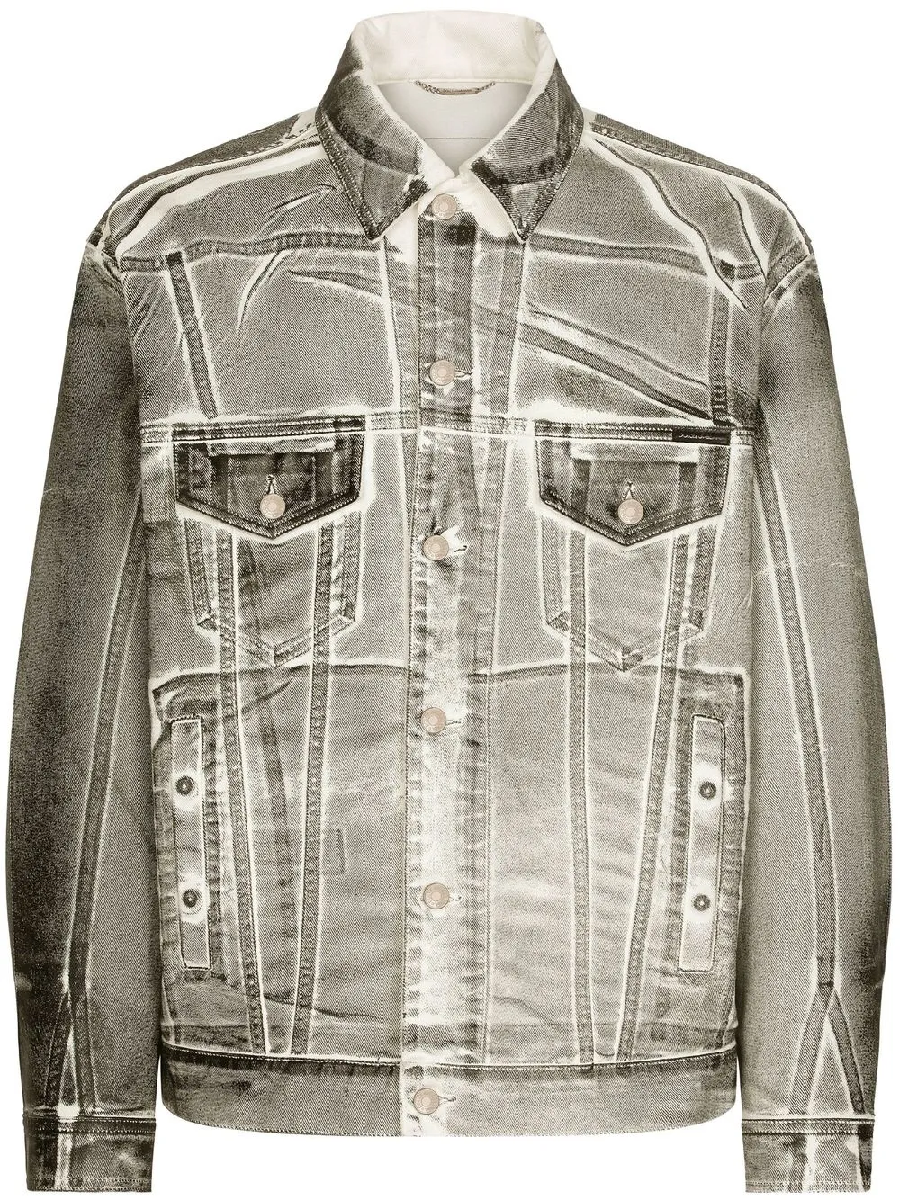 

Dolce & Gabbana distressed-effect denim jacket - Grey