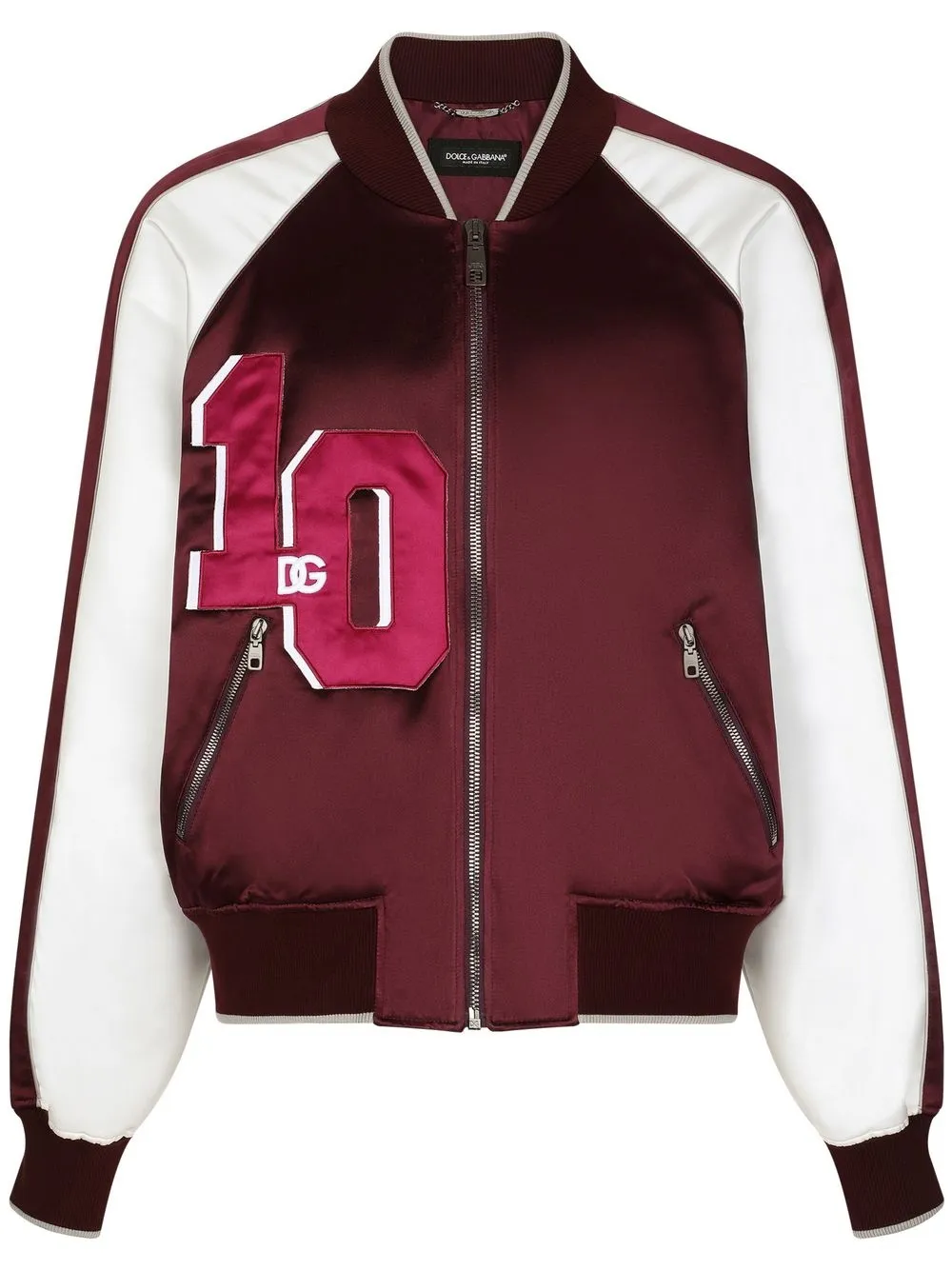 

Dolce & Gabbana chamarra bomber con diseño de dos tonos - Rojo