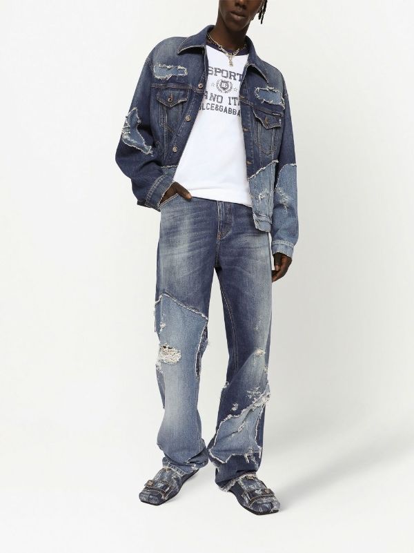 Two tone sale jean jacket