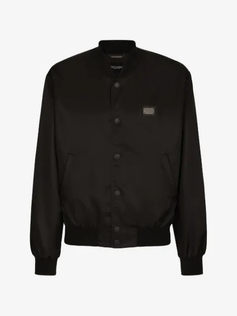 Dolce & Gabbana DG Essentials logo-plaque bomber jacket