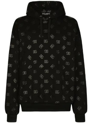 Dolce & Gabbana グラフィティパーカー Dolce & Gabbana ドローストリング パーカー | ブラック