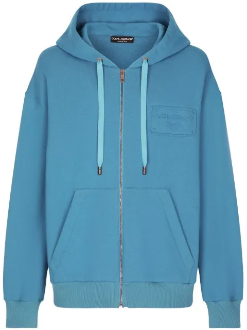 Dolce & Gabbana embroidered-logo zipped hoodie