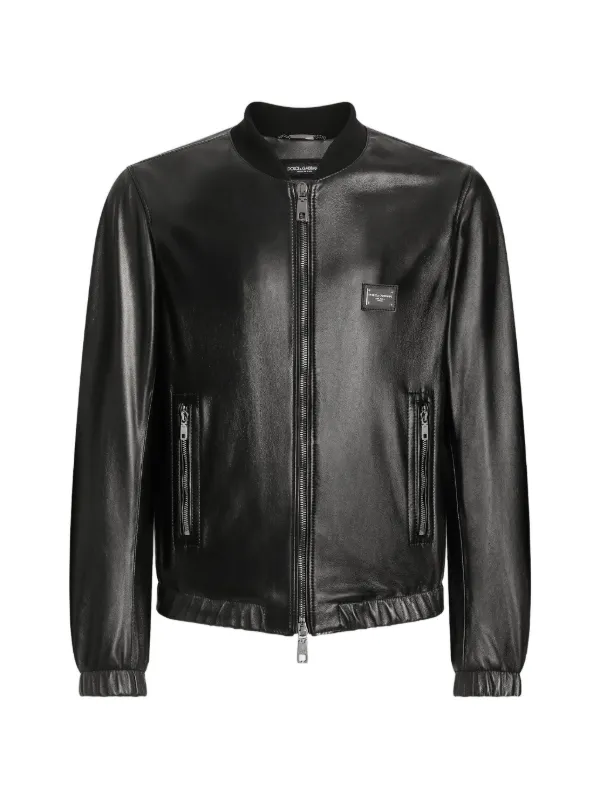 Dolce & Gabbana ロゴ レザージャケット | ブラック | FARFETCH JP