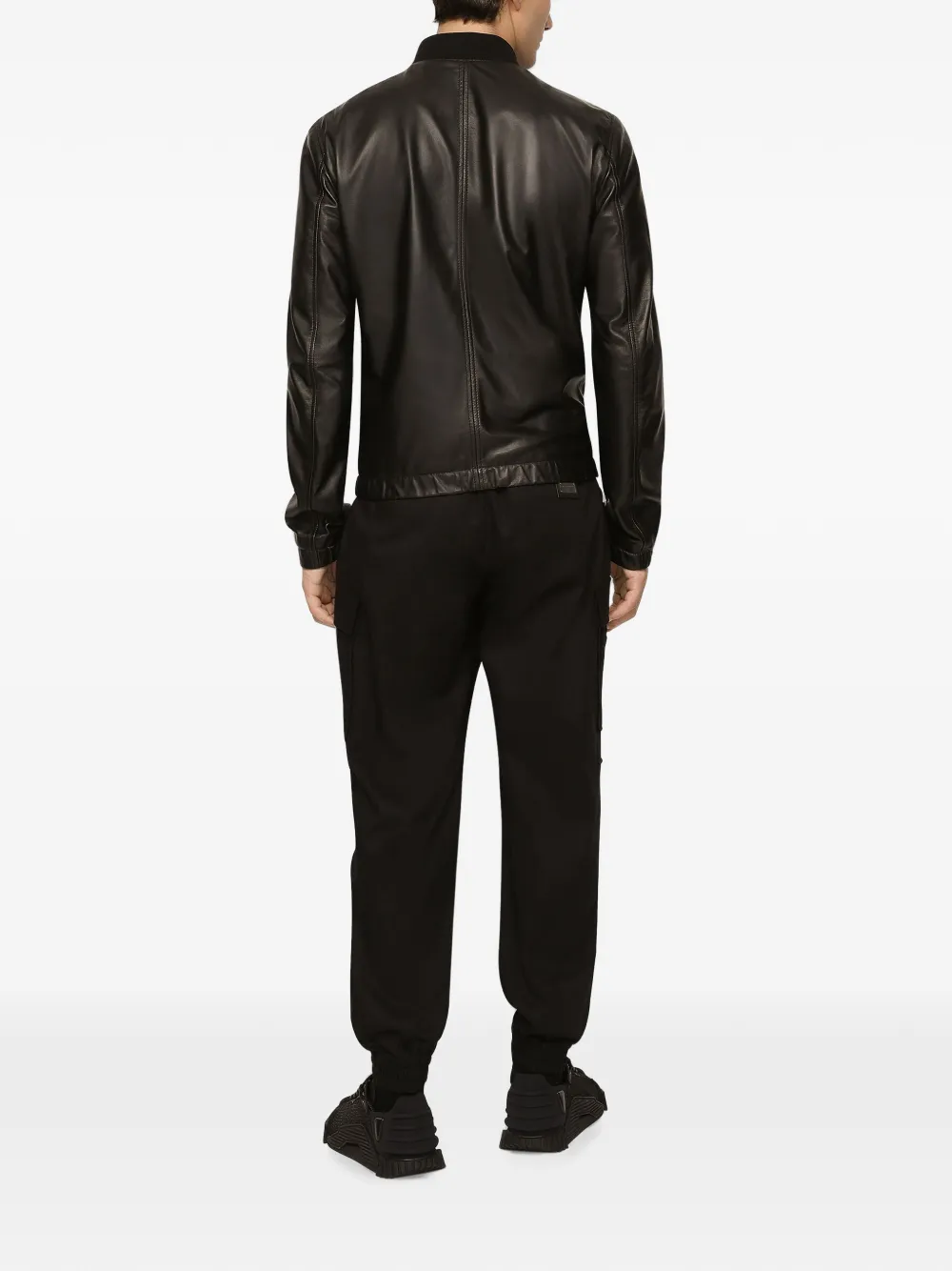 Dolce & Gabbana ロゴ レザージャケット | ブラック | FARFETCH JP