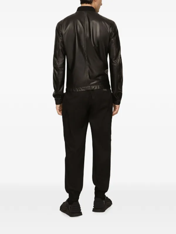 Dolce & Gabbana ロゴ レザージャケット | ブラック | FARFETCH JP