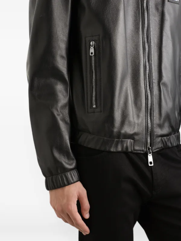 Dolce & Gabbana ロゴ レザージャケット | ブラック | FARFETCH JP