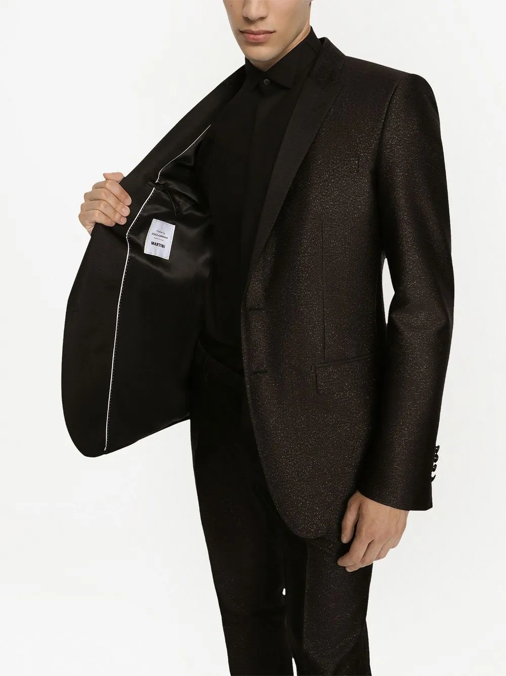 Dolce & Gabbana Martini-fit lamé jacquard silk tuxedo suit | Image 7