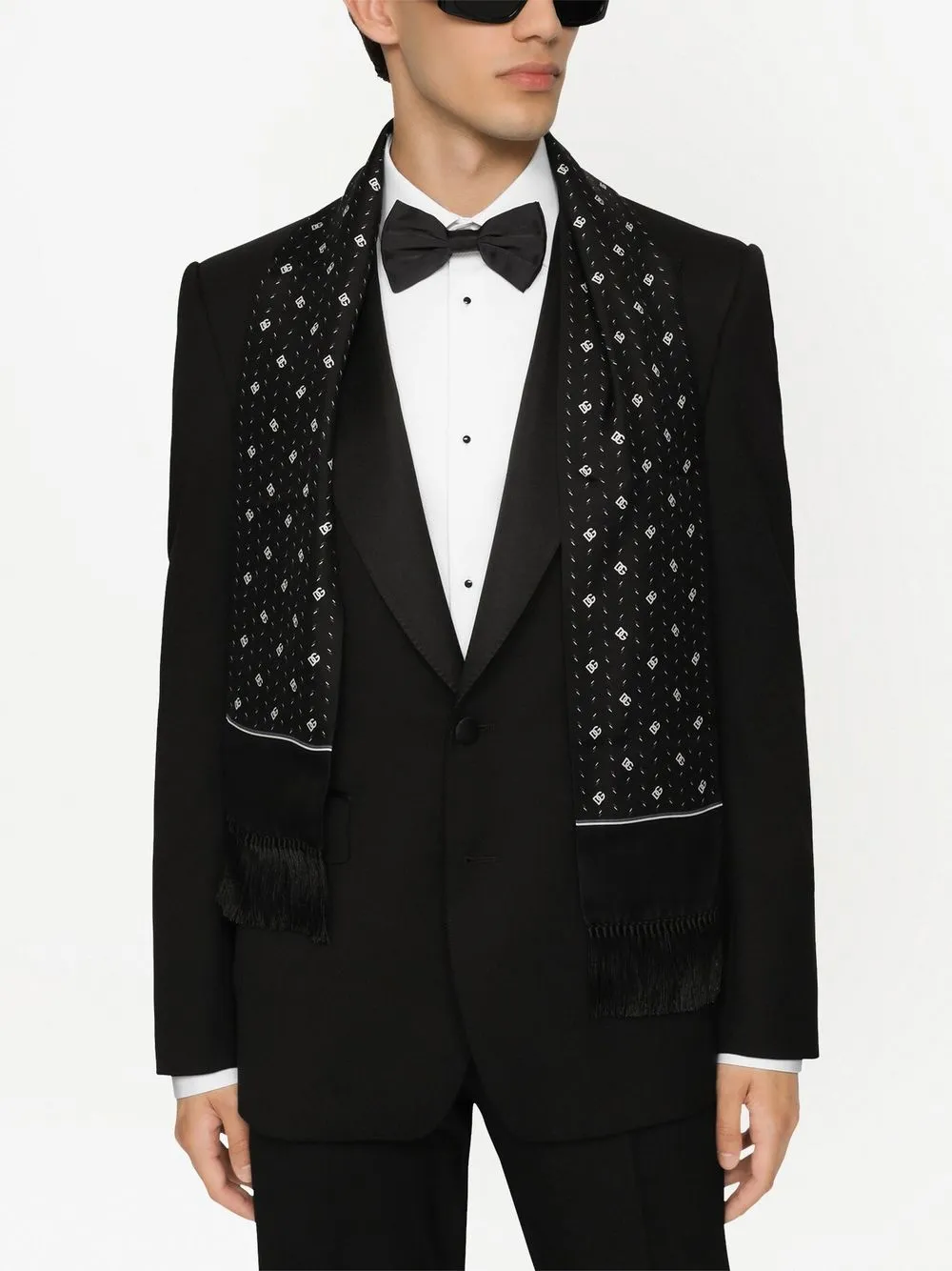 Dolce & Gabbana Sjaal met logoprint - Zwart