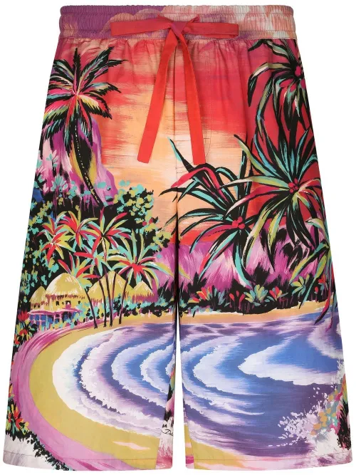 Bermuda à imprimé graphique - Dolce & Gabbana - Modalova