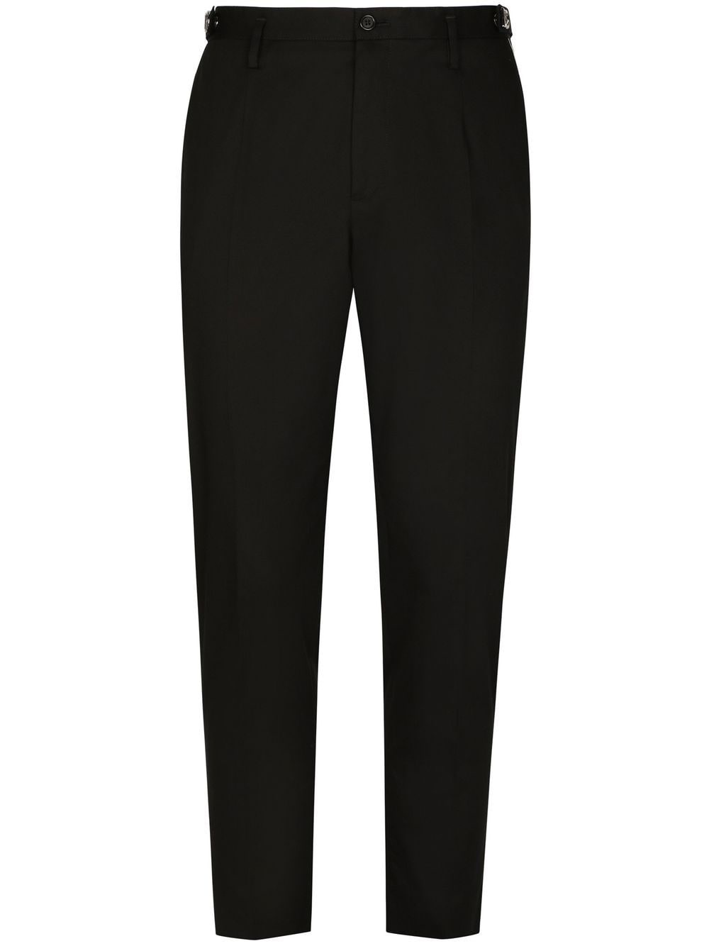 Shop Dolce & Gabbana Logo-tag Tailored Trousers In Black