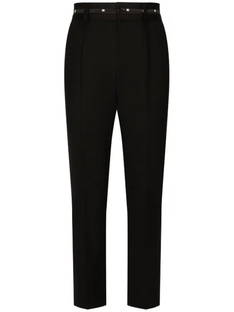 Dolce & Gabbana logo-waistband tailored trousers