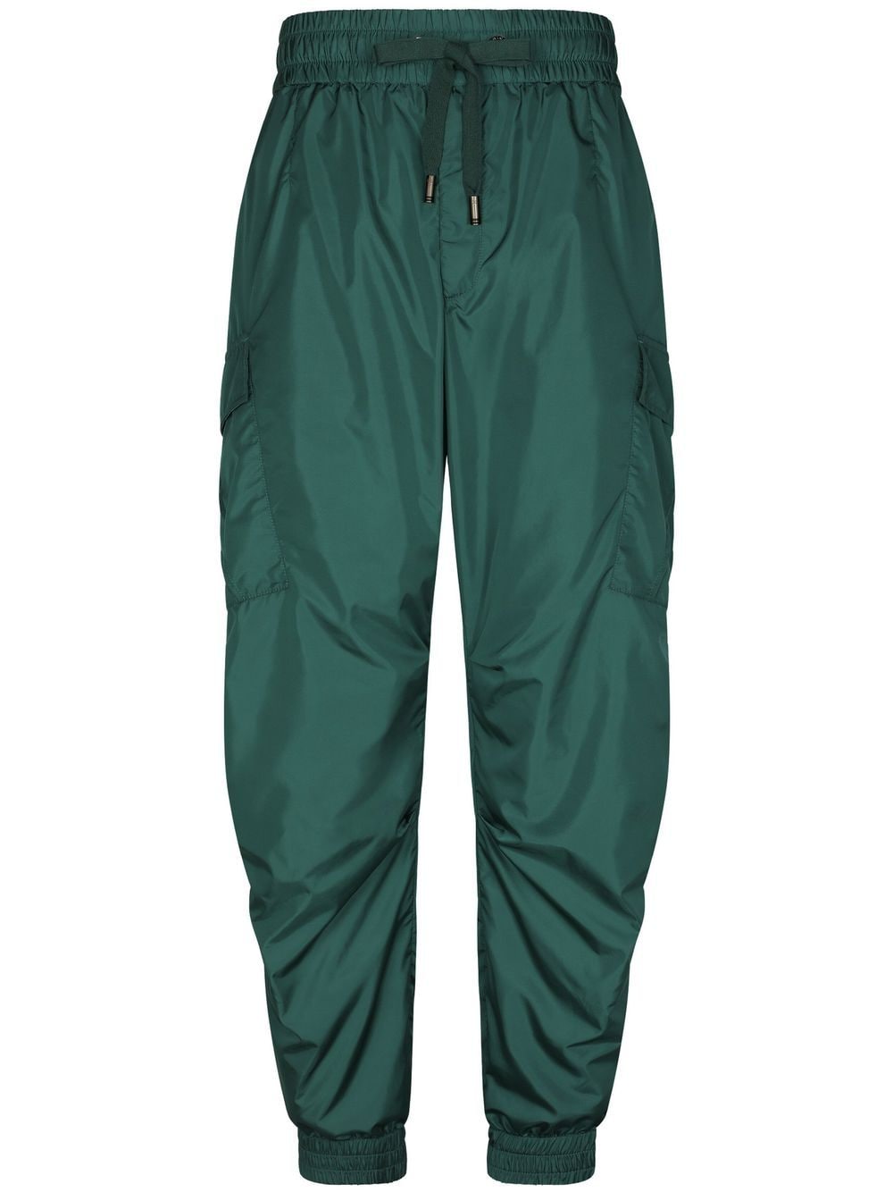 Dolce & Gabbana Drawstring Tapered Trousers In Green
