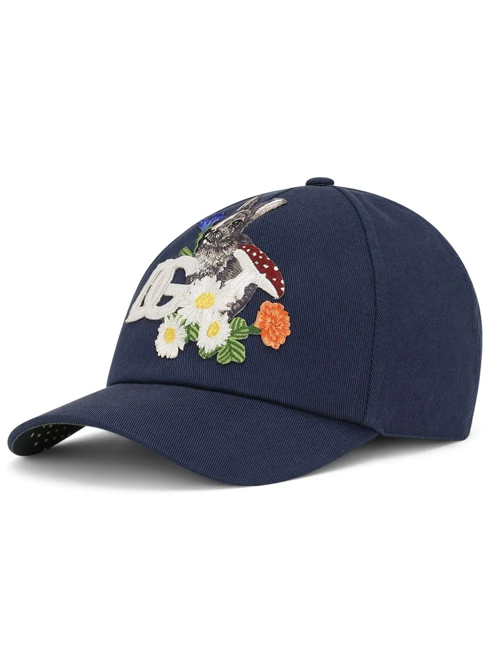 Dolce & Gabbana Cotton Baseball Cap With Dg Patch In Multicolor