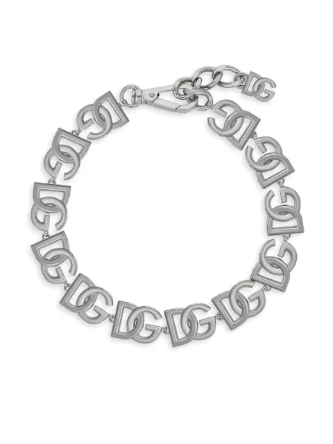 Dolce & Gabbana Choker de corrente com logo DG