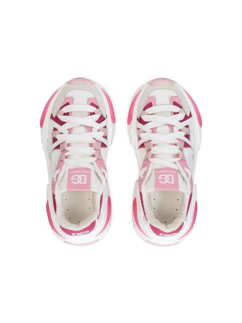 Dolce & Gabbana Colour-block Panel Sneakers In Pink
