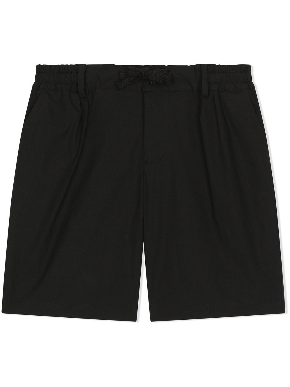 Shop Dolce & Gabbana Logo-tag Poplin Shorts In Black