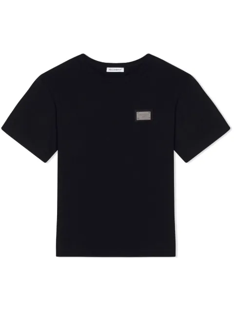 Dolce & Gabbana Kids logo-tag cotton T-shirt