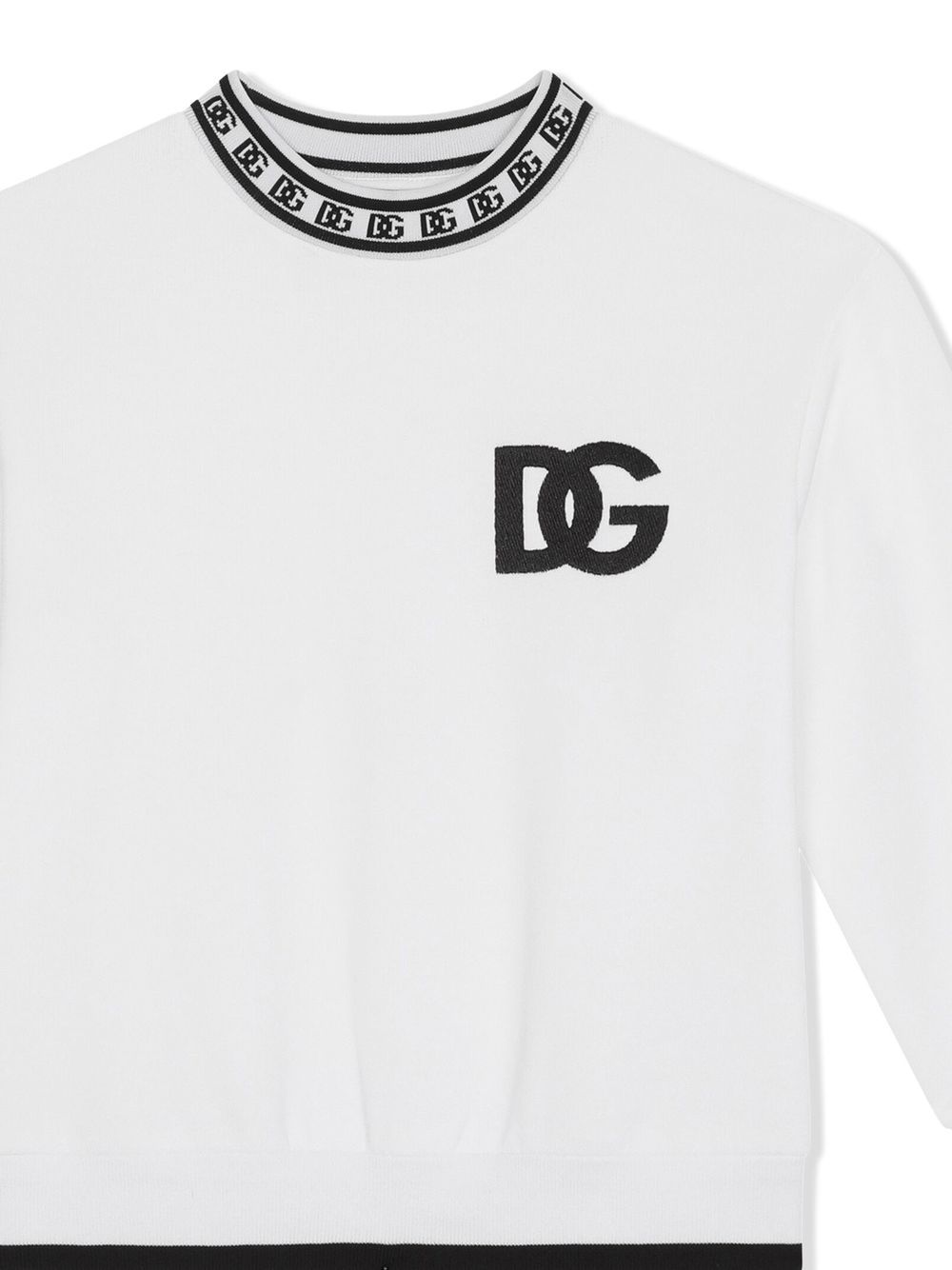 Shop Dolce & Gabbana Dg-logo Cotton Sweatshirt In White