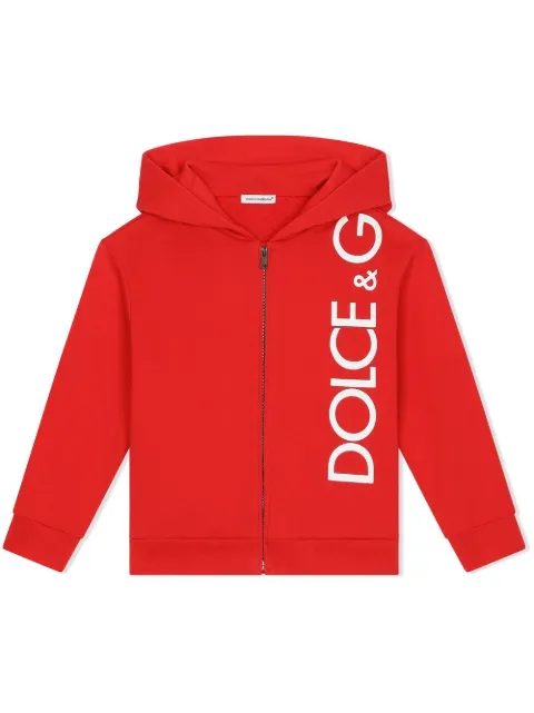 Dolce & Gabbana Kids logo-print zip-up hoodie