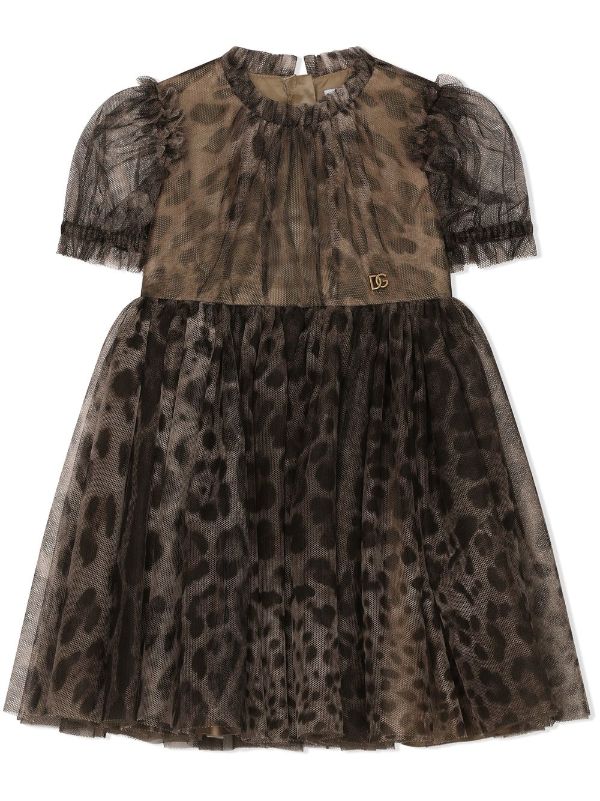 leopard-print tulle dress