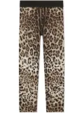 Dolce & Gabbana Kids Interlock leopard-print leggings - Brown
