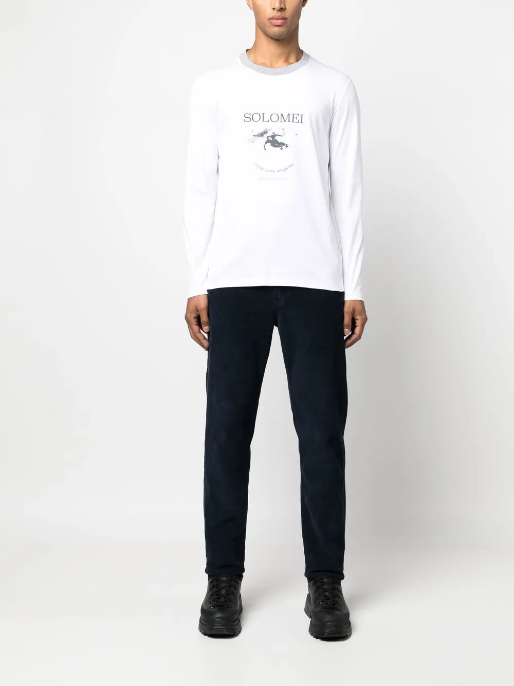 Brunello Cucinelli T-shirt met logoprint - Wit