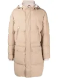 Brunello Cucinelli zip-up padded down coat - Neutrals