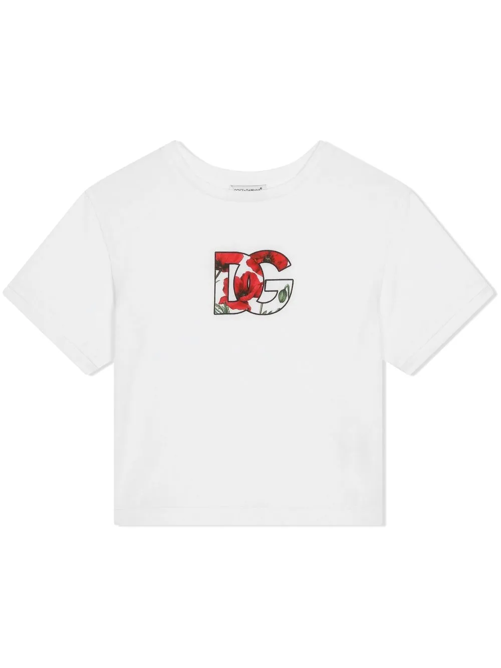 

Dolce & Gabbana Kids playera con logo DG estampado - Blanco