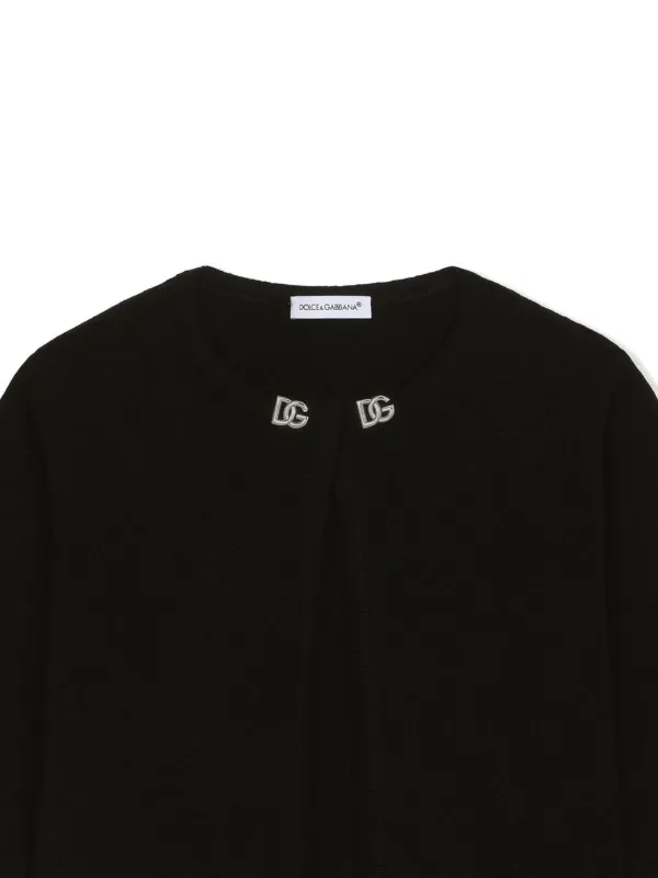 Dolce & Gabbana Kids DG-logo Cashmere Cardigan | Black | FARFETCH IN