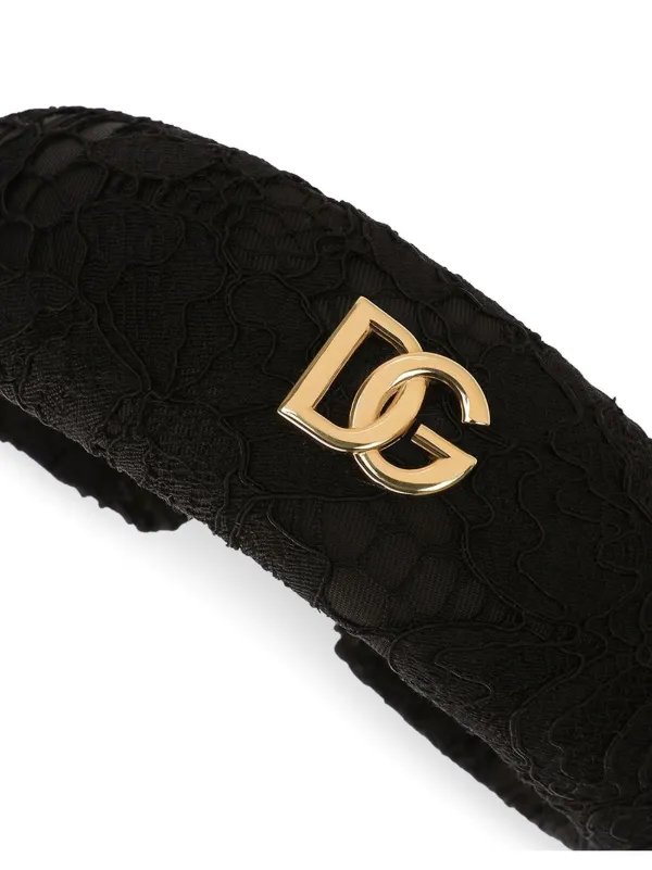 DOLCE & GABBANA ブラックヘッドバンド Dolce & Gabbana logo-buckle Belt | Black | FARFETCH
