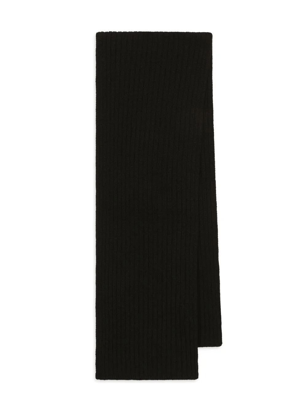 Shop Dolce & Gabbana Dg-logo Rib-knit Scarf In Black