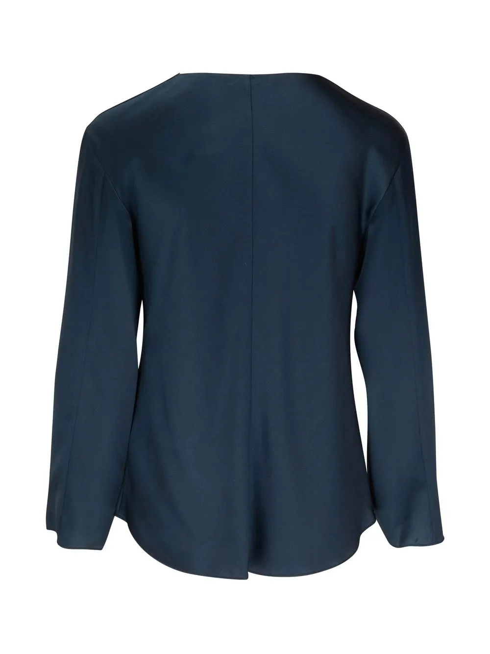  Vince Top Mit Wasserfallkragen   Blau 