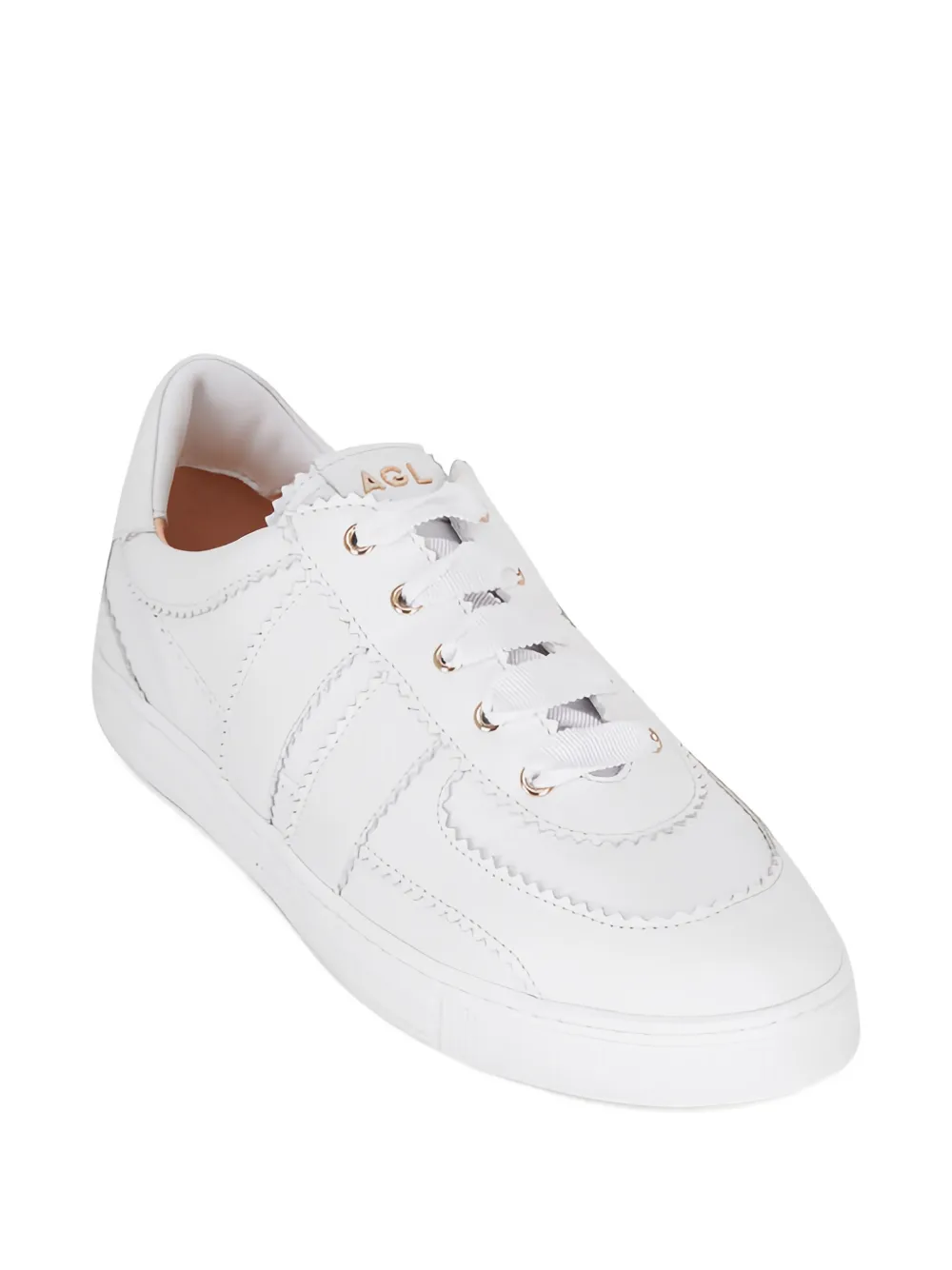 AGL topstitched sneakers Wit