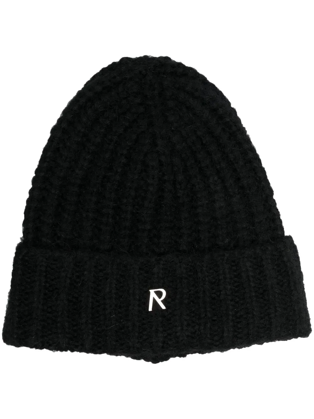 

Represent logo-plaque rib-knit beanie - Black