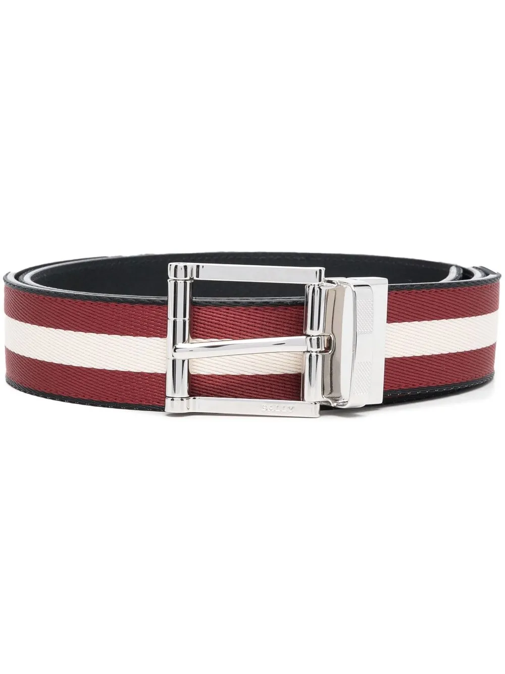 

Bally striped pattern belt - Rojo