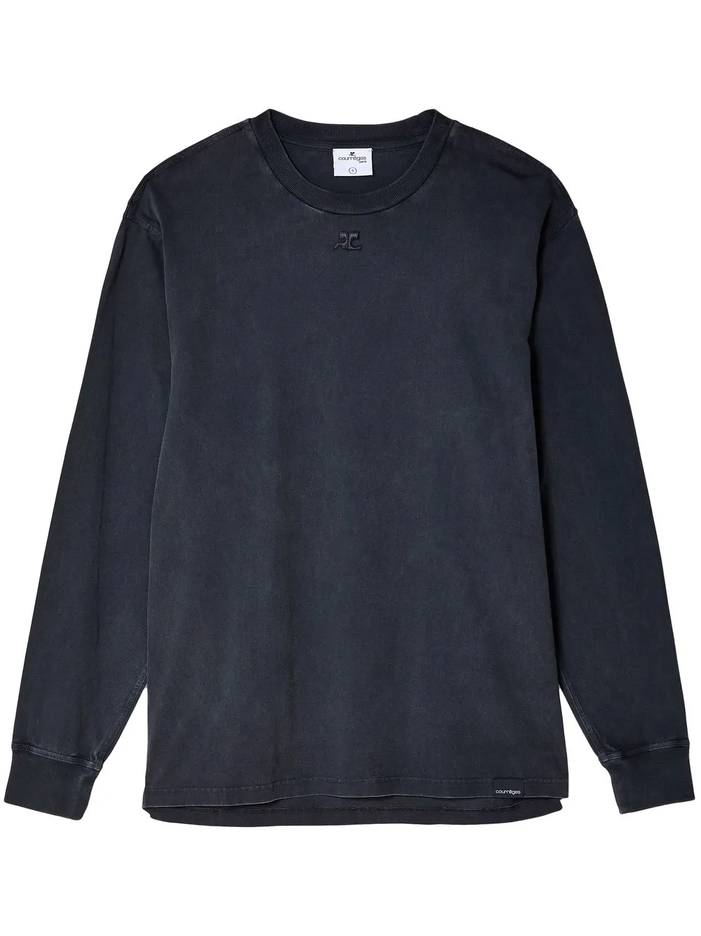 

Courrèges logo-patch cotton T-shirt - Blue