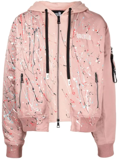 Haculla graphic-print hooded bomber-jacket