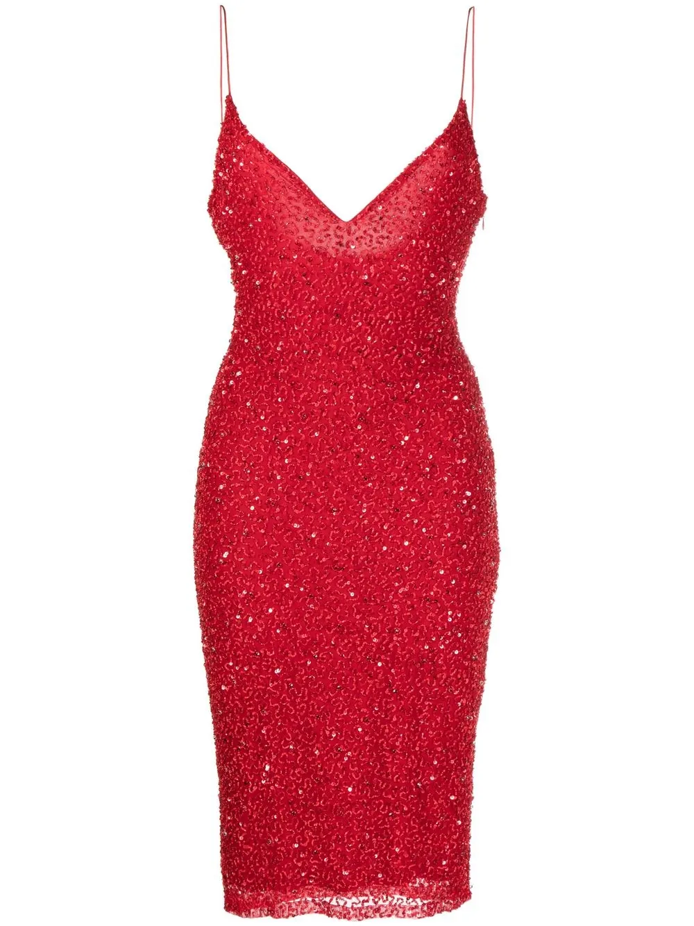 

Retrofete Billie sequined fitted midi dress - Red