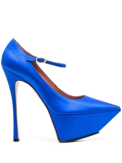Amina Muaddi - Angelica 150mm satin pumps