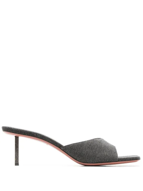 Amina Muaddi Laura denim 60mm mules