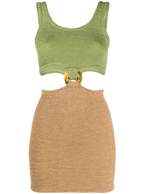 Hunza G cut-out sleeveless mini dress